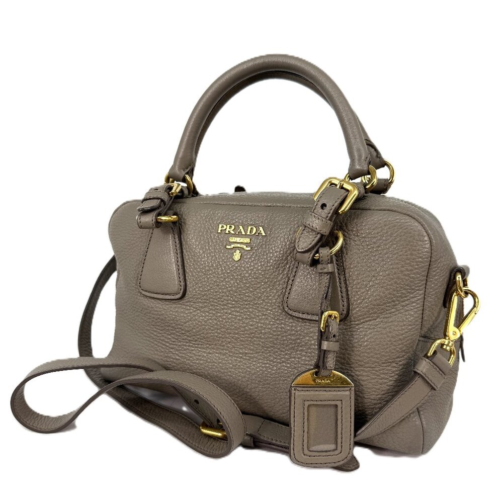 Prada Bauletto Bag Vitello Daino TU Argilla